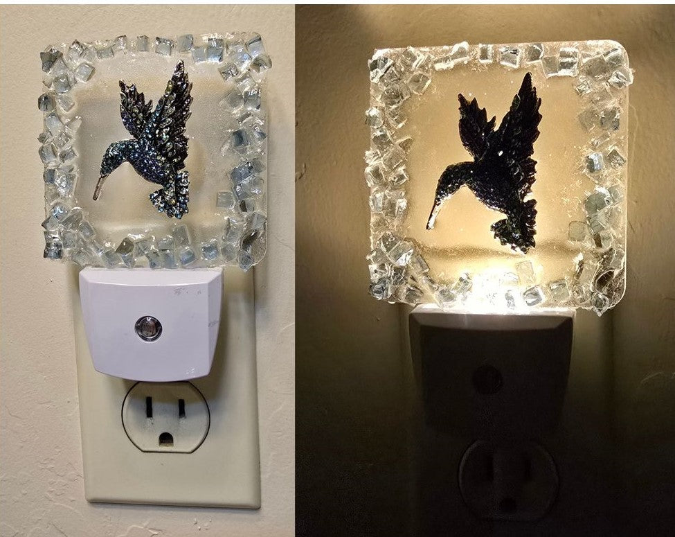 Blue Hummingbird 3D Night Light