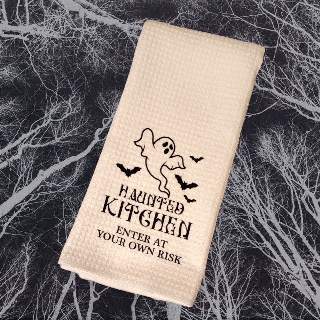 Haunted Kitchen - Waffle Weave Dish Towel