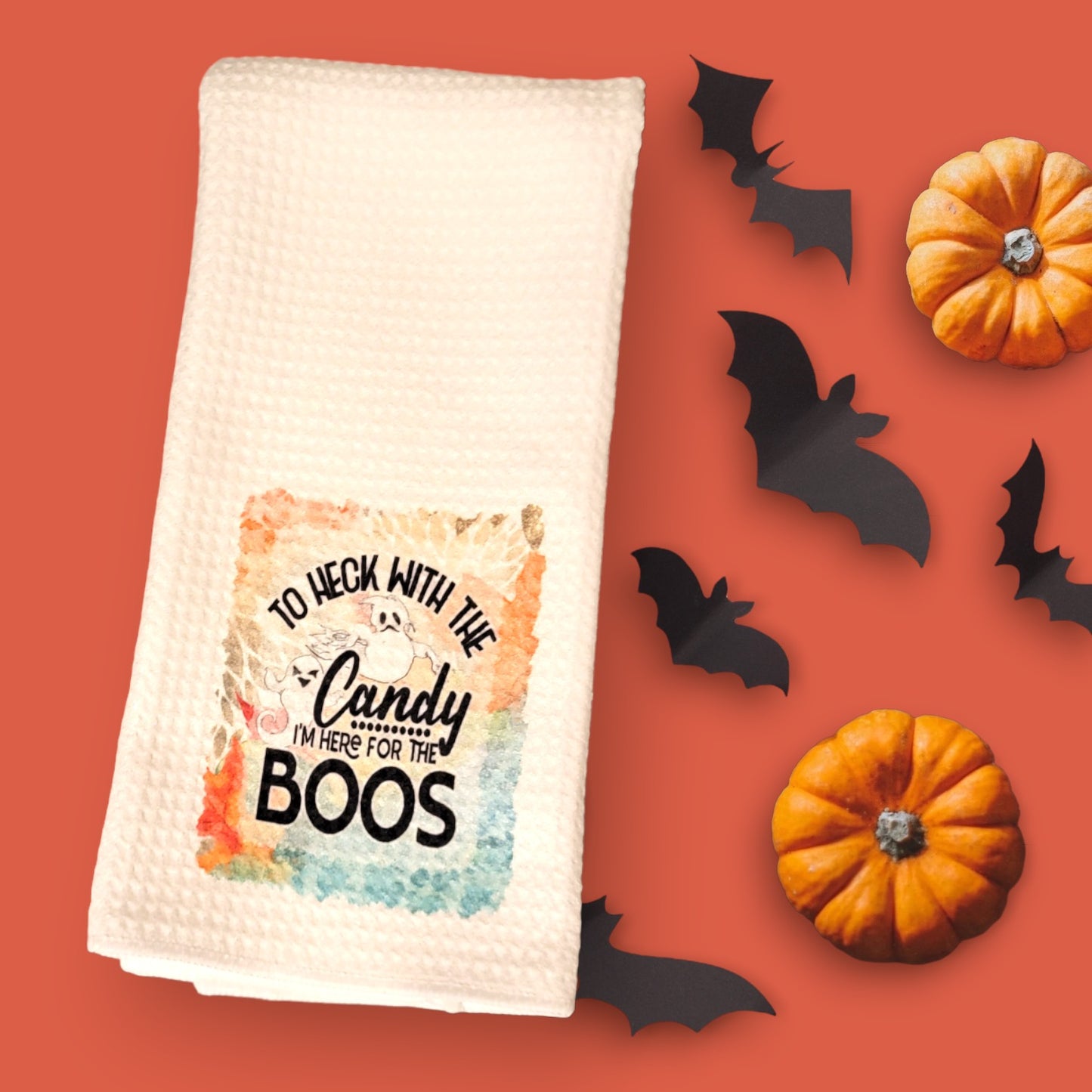 Heck with the Candy - Waffle Weave Dish Towel