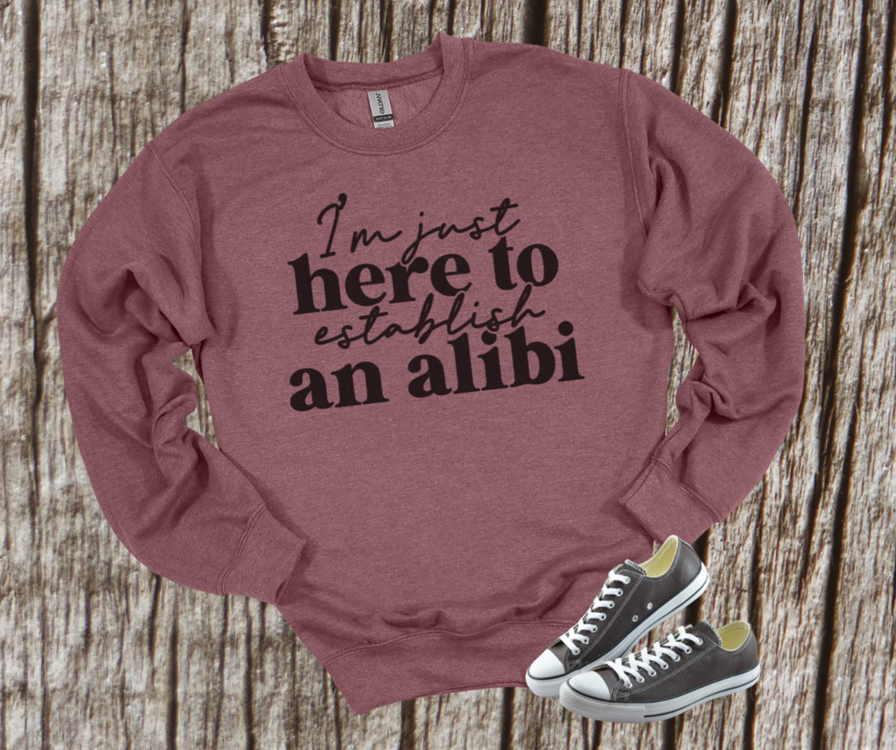 I'm Just Here to Establish An Albi Crewneck Sweatshirt