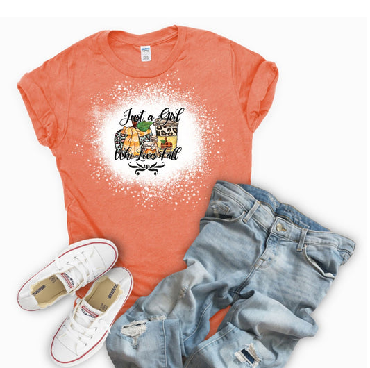 Just a Girl Who Loves Fall Tee Shirt