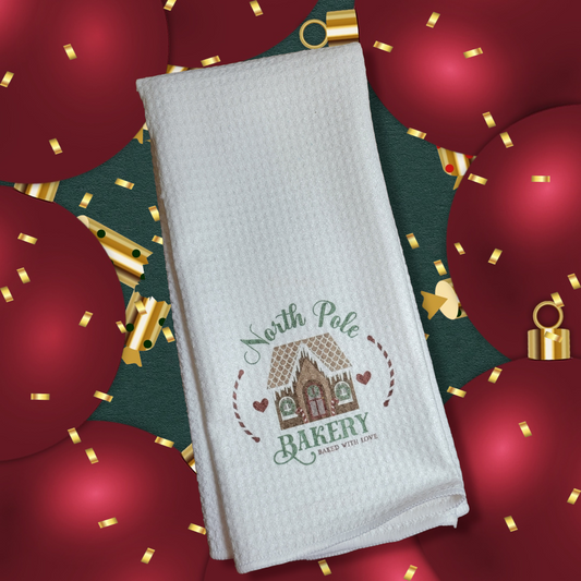North Pole Bakery - Waffle Weave Dish Towel