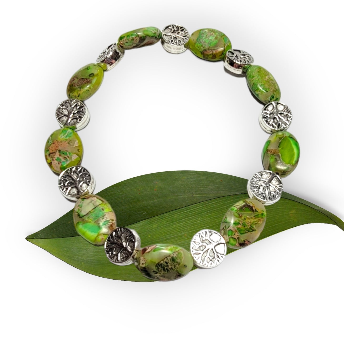 Tree of Life with Glass Beads Bracelet & Earring Set
