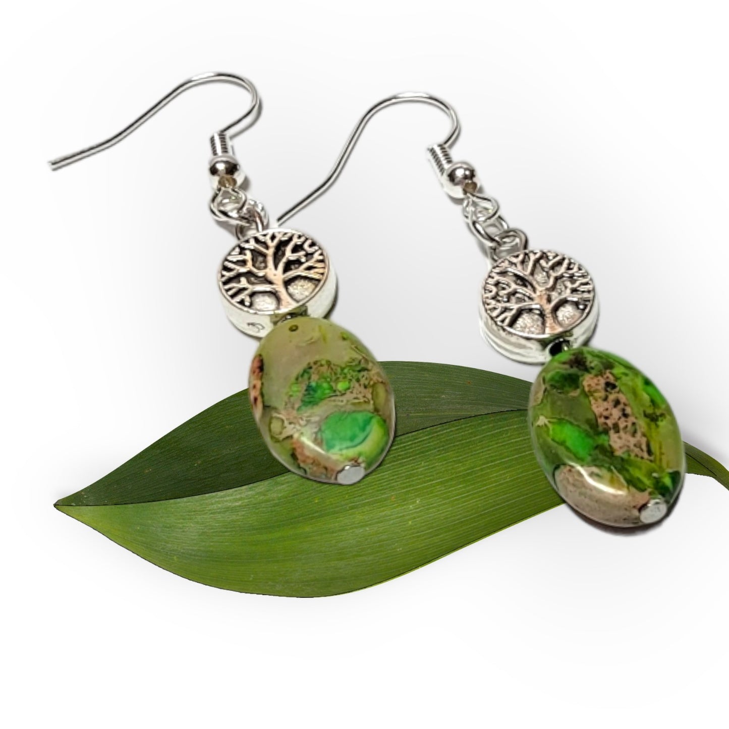 Tree of Life with Glass Beads Bracelet & Earring Set