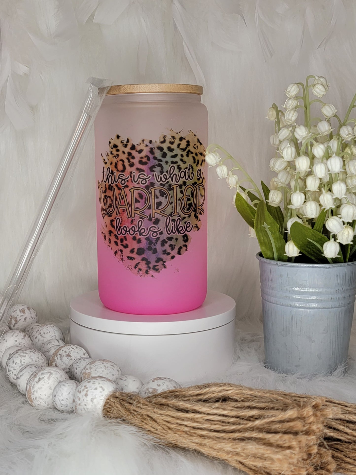 This is What a Warrior Looks Like Glass Tumbler -16oz