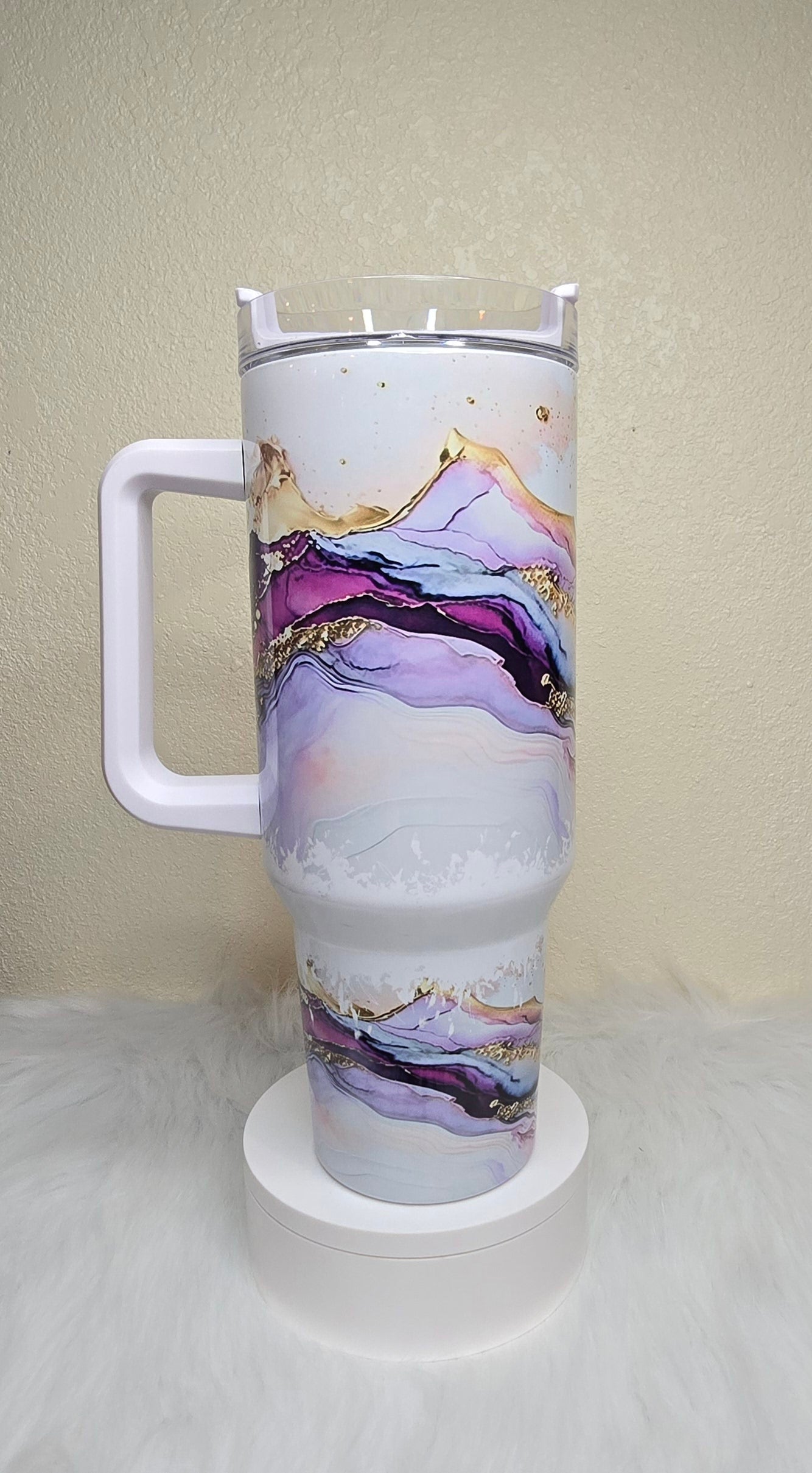 Pink & Purple Marble 40oz Tumbler