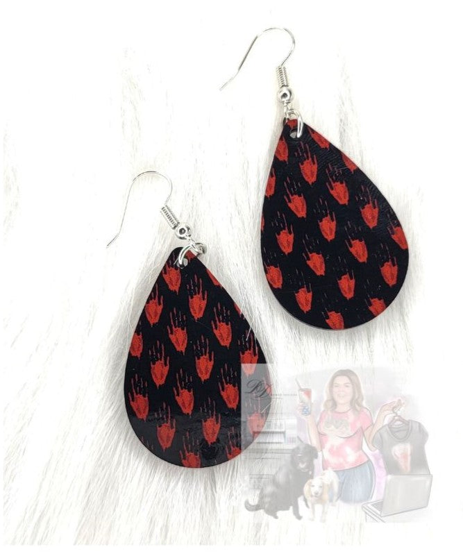 Bloody Hand Earrings