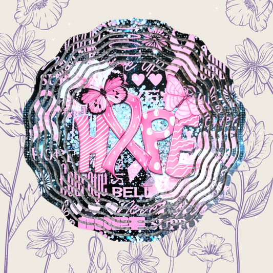 "Hope" Breast Cancer 10" Wind Spinner
