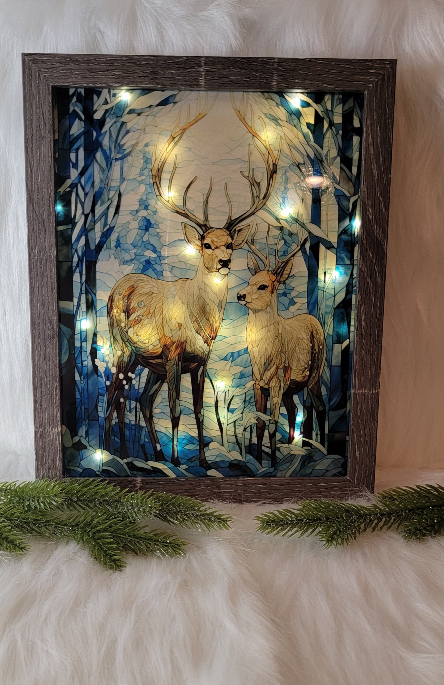 Deer / Buck Light Up Shadow Box