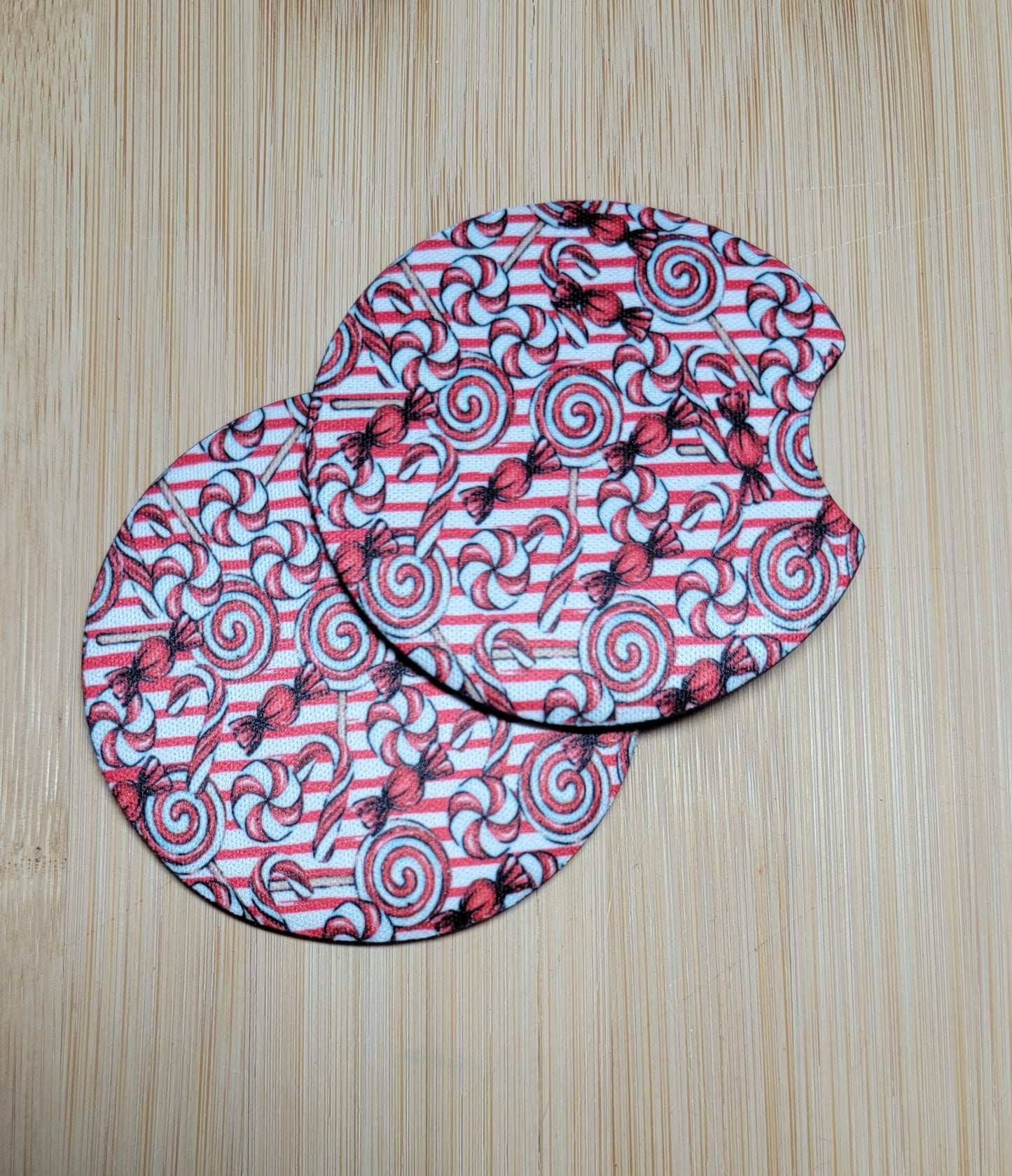 Candy Cane Car Coaster Set