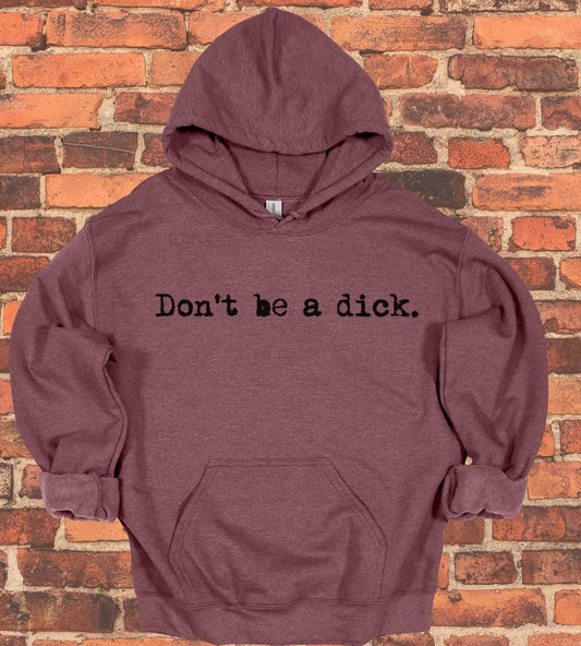 Don't be a dick. Hoodie