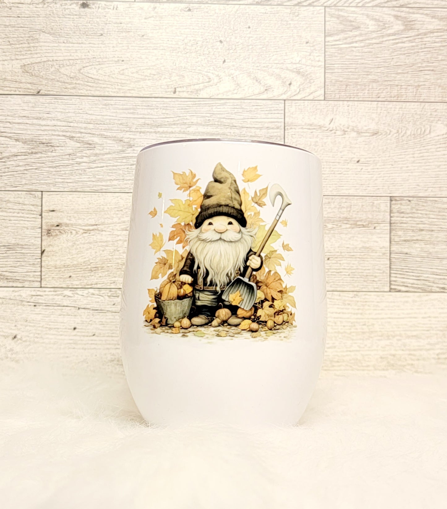 Fall Gnome 12oz Wine Tumbler