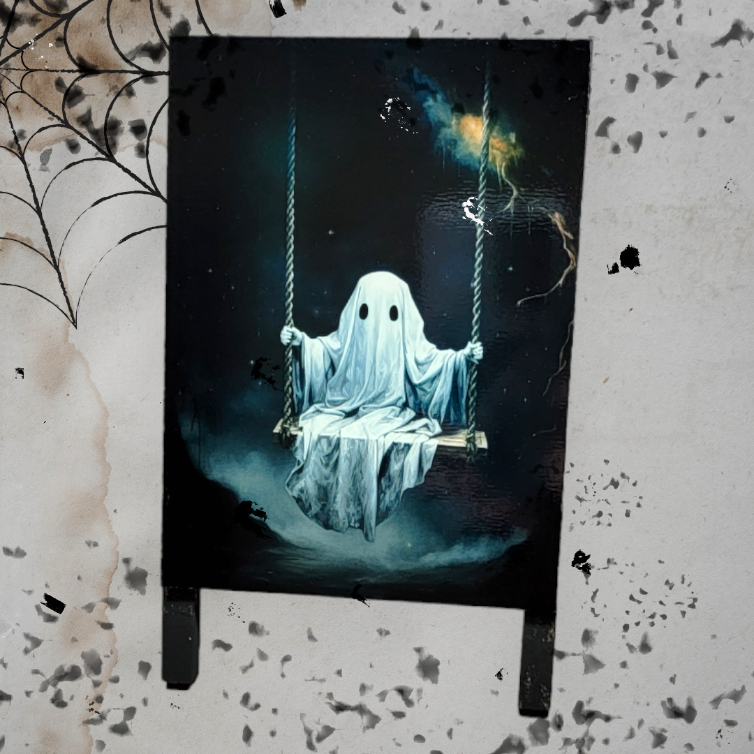 Cute Ghost on Swing Easel