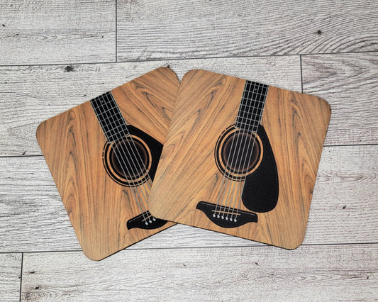 Acoustic Guitar Coaster Set