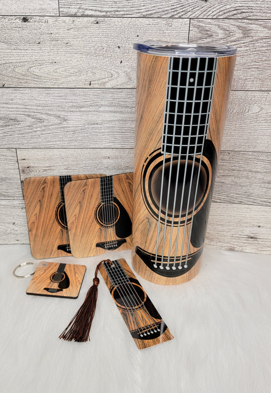 Acoustic Guitar Tumbler Gift Set