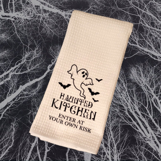 Haunted Kitchen -  Waffle Weave Dish Towel