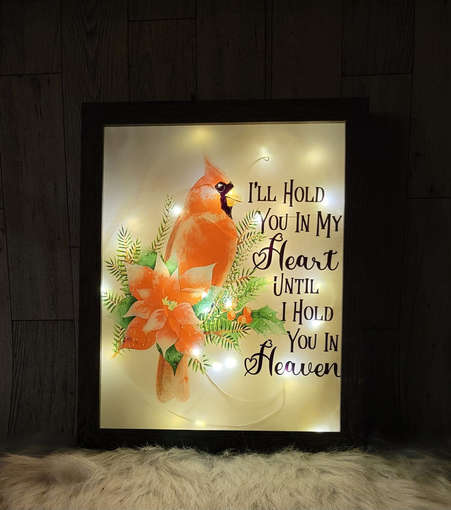 Memorial Cardinal Light Up Shadow Box