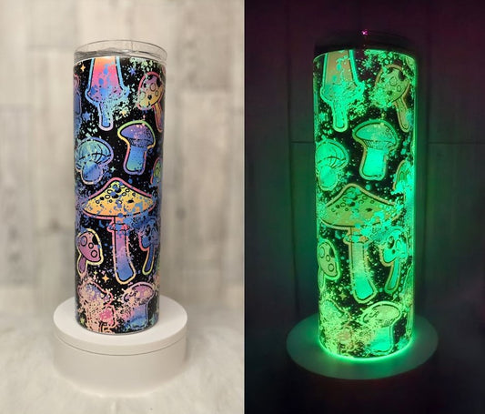 Glow in the Dark Mushroom 20oz Tumbler