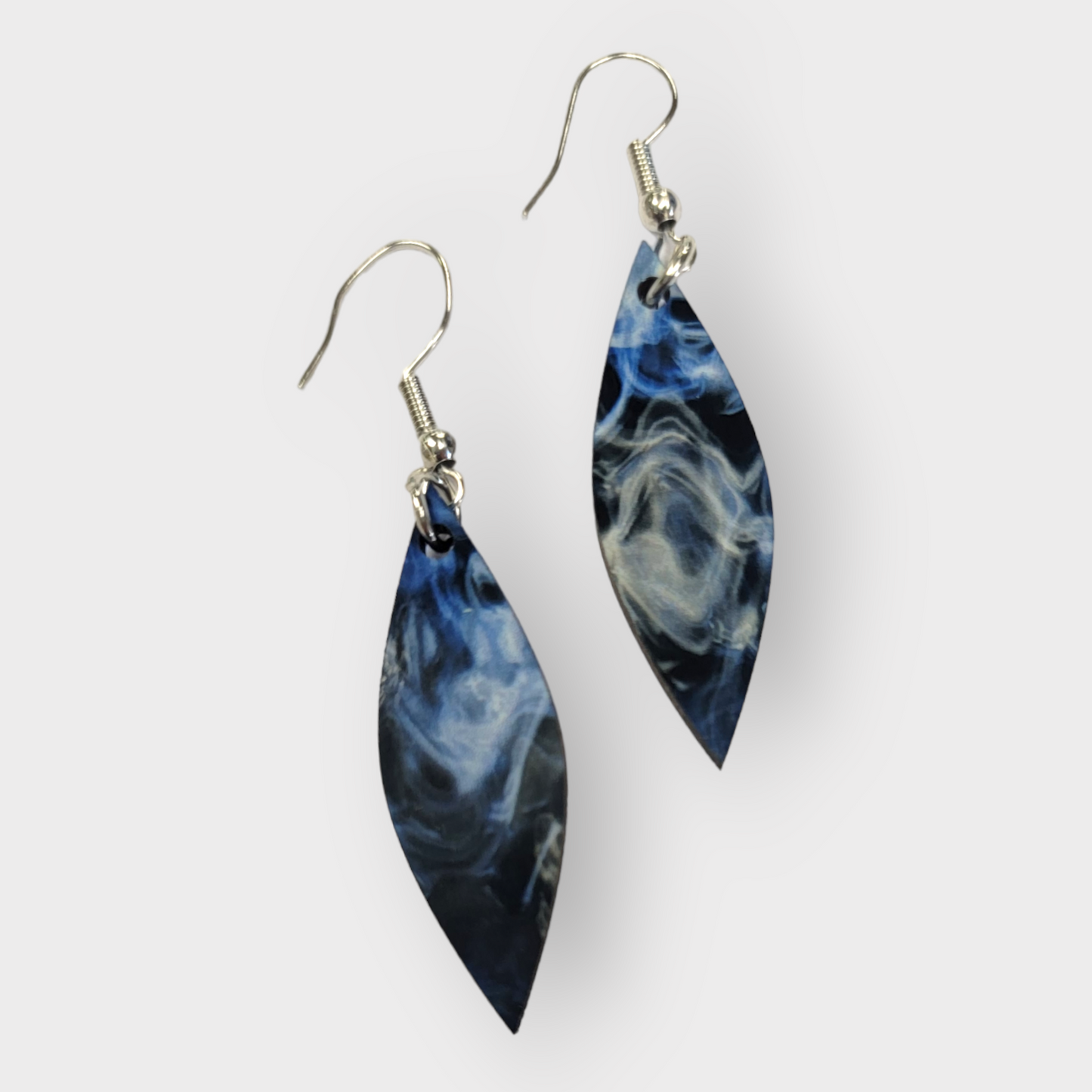 Marquise Shape Blue Smoke Earrings