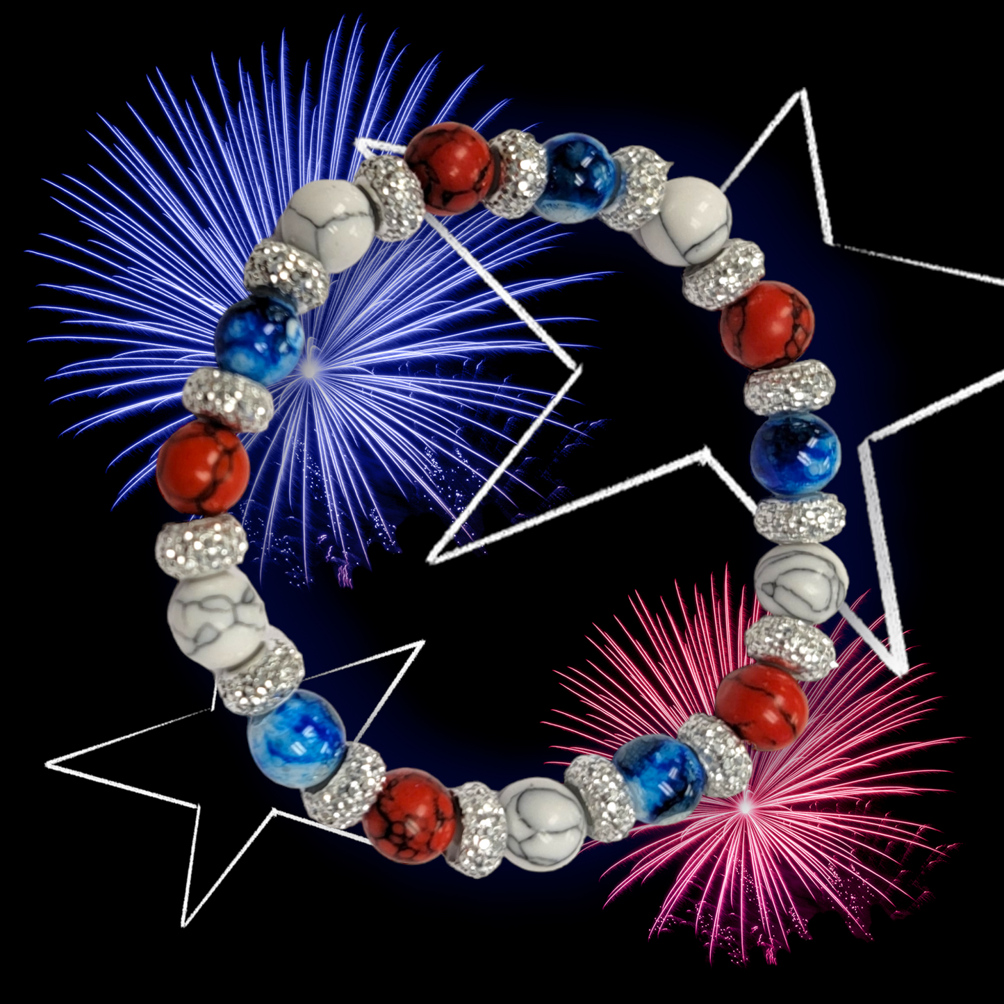 Red, White, & Blue Bracelet