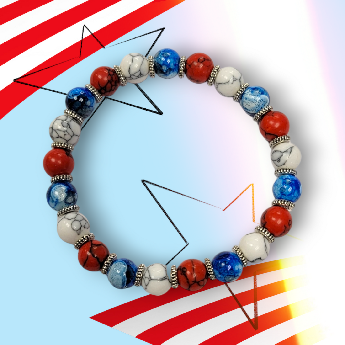 Red, White, & Blue Bracelet