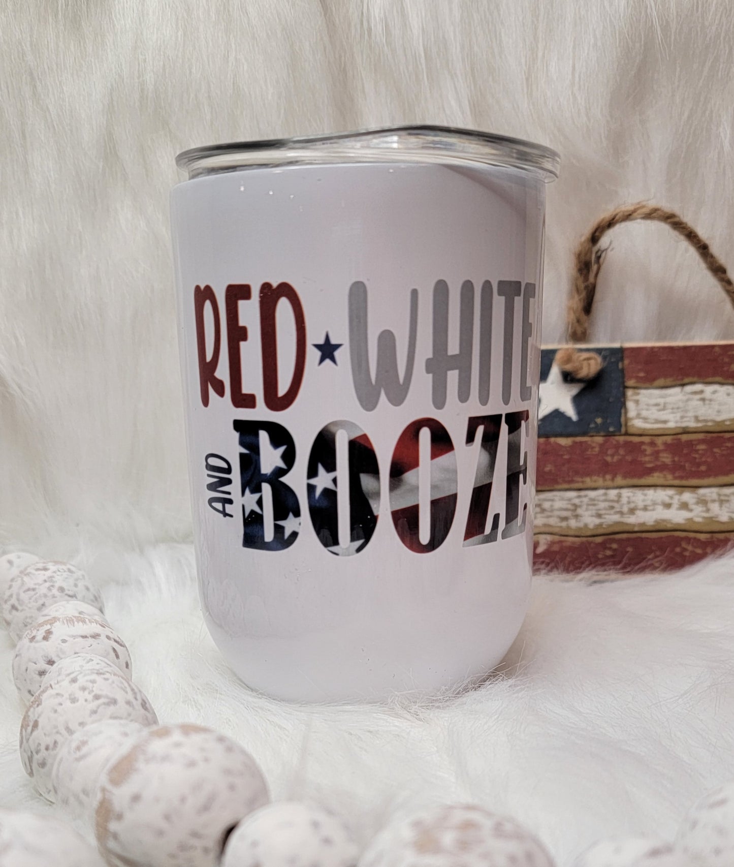 Red White & Booze 12oz Wine Tumbler