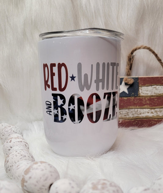 Red White & Booze 12oz Wine Tumbler