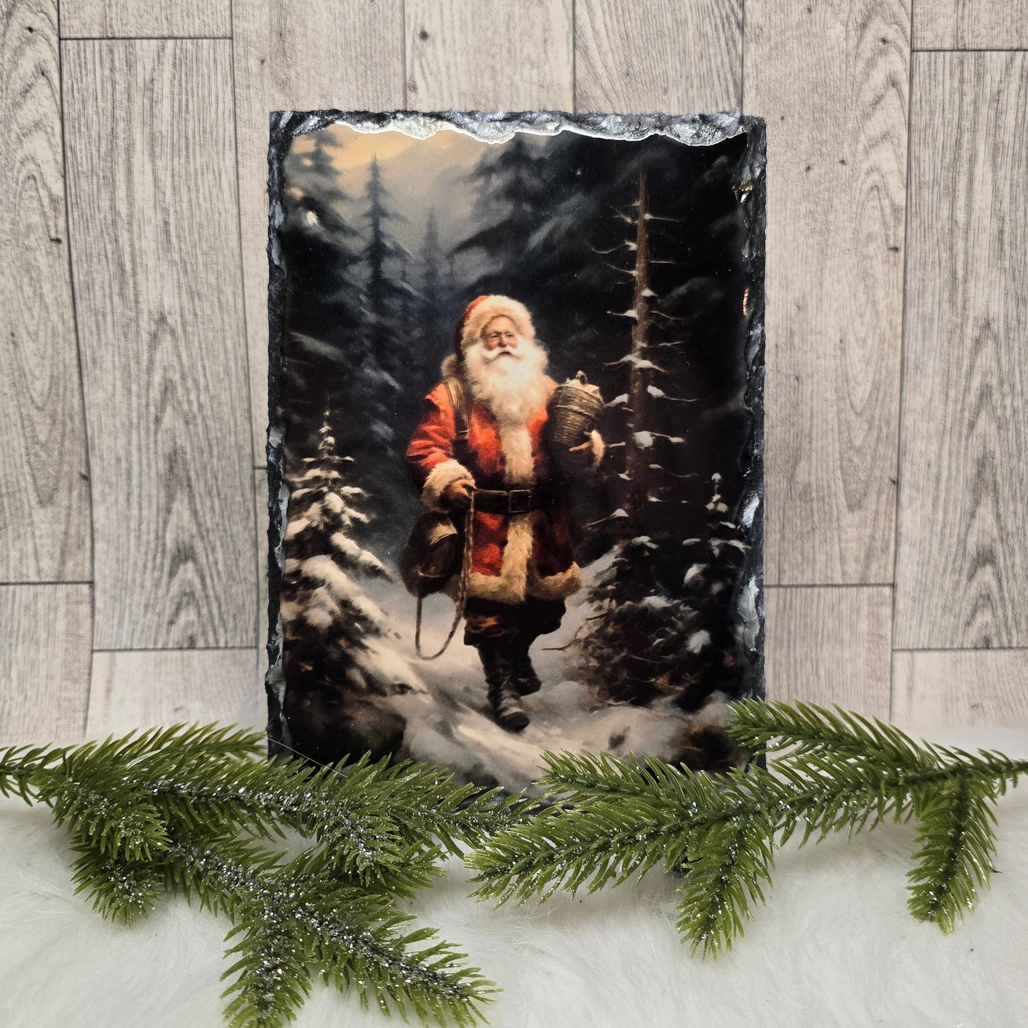 Vintage Santa Slate