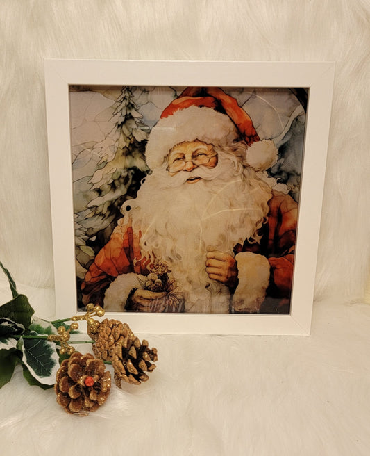 Santa Claus Light Up Shadow Box