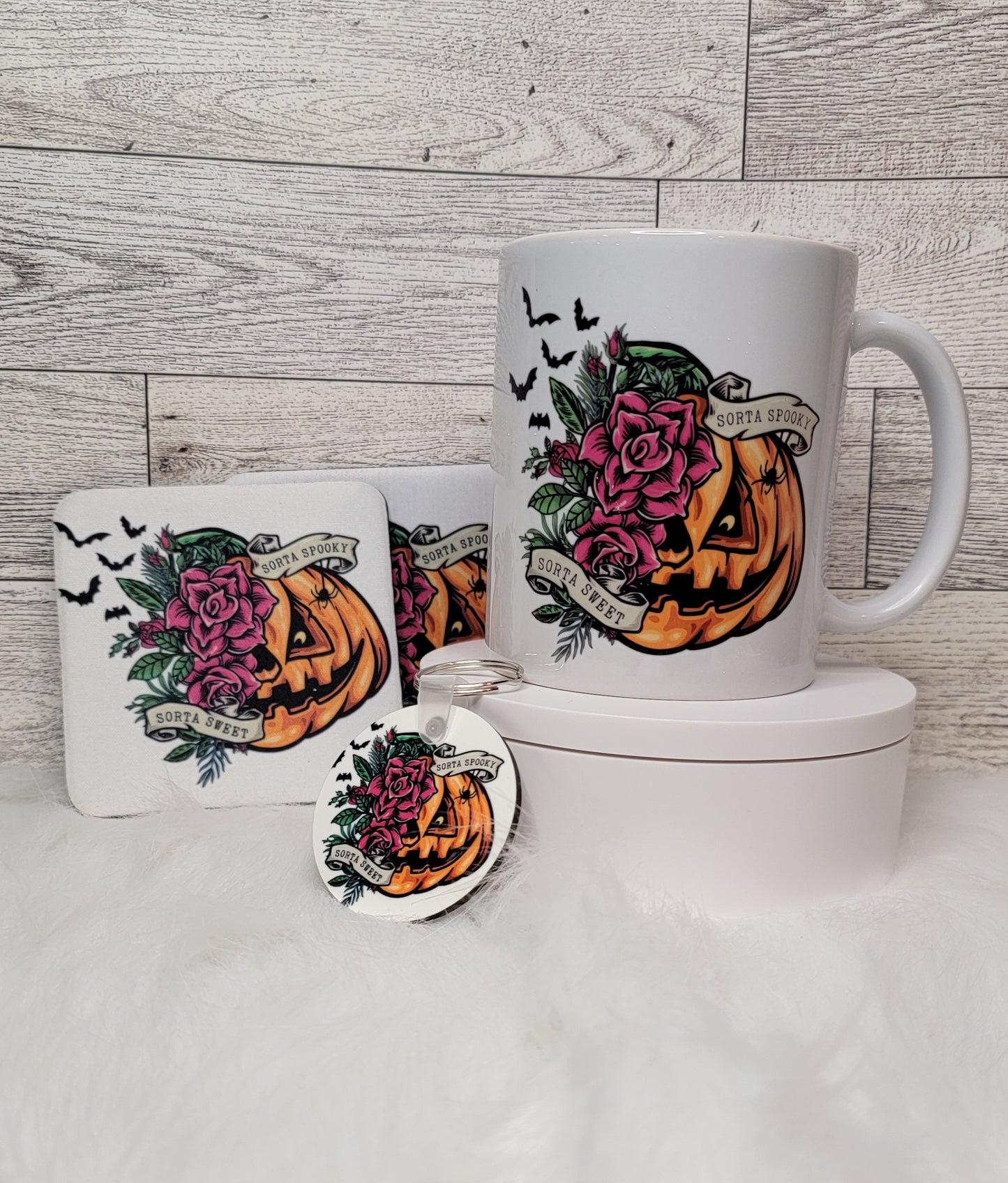 Sorta Spooky / Sorta Sweet Pumpkin Coffee Mug Gift Set