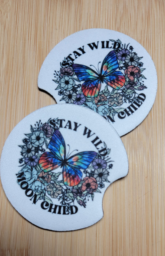 Stay Wild Moon Child Car Coaster Set