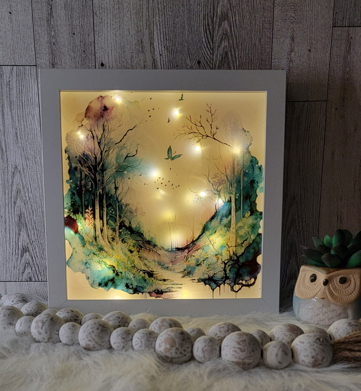 Summer Scene Light Up Shadow Box