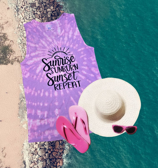 Sunrise Sunburn Sunset Repeat Tank Top