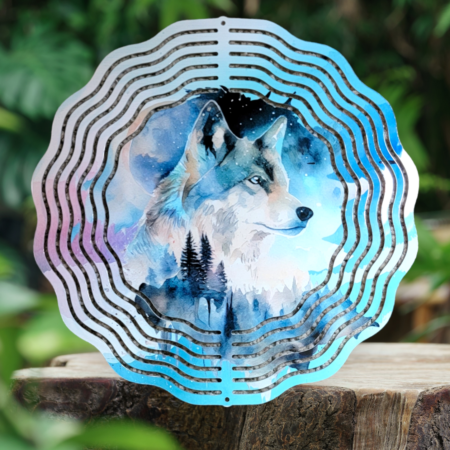 Wolf 10" Wind Spinner