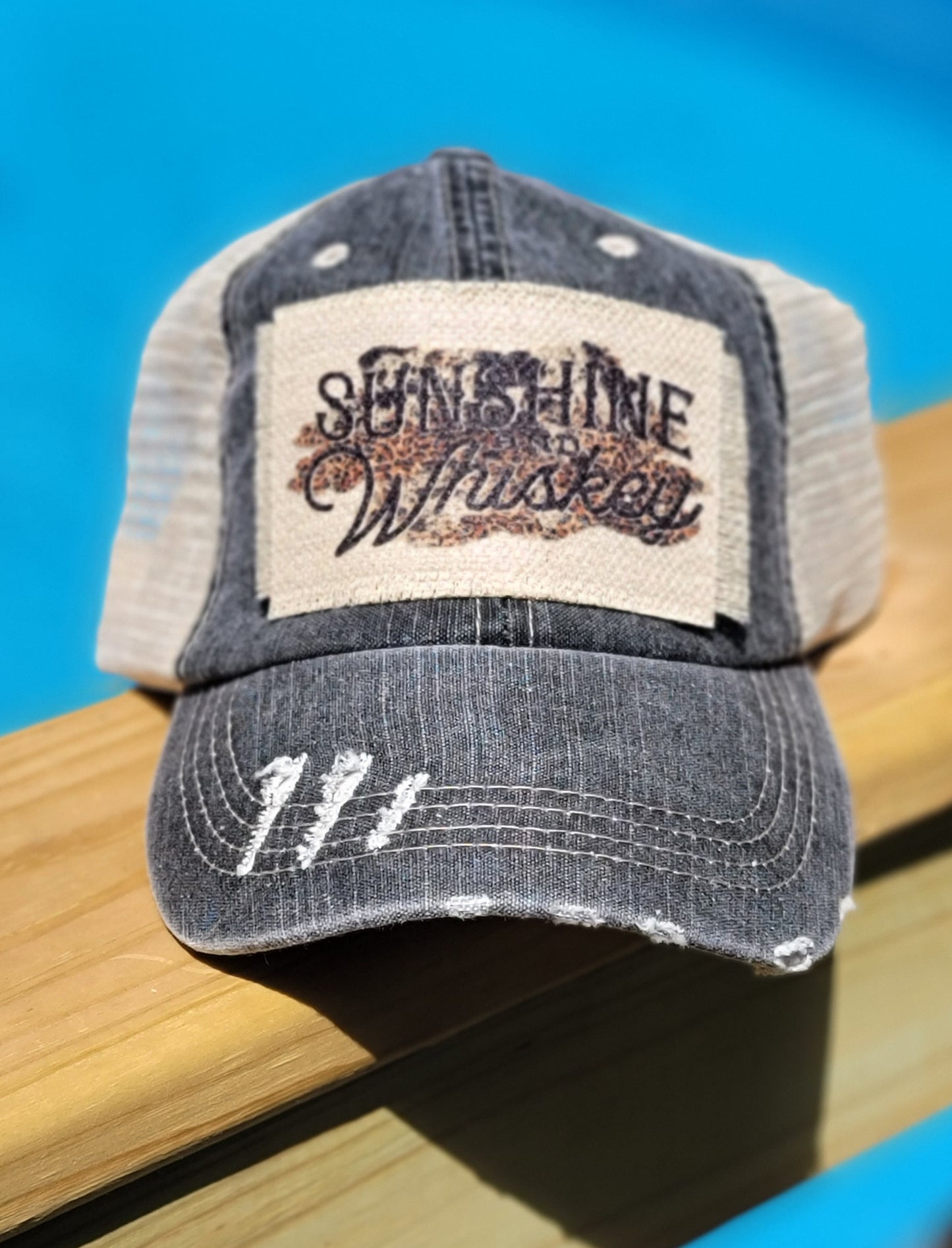 Trucker Hat - Sunshine & Whiskey Animal Print Design