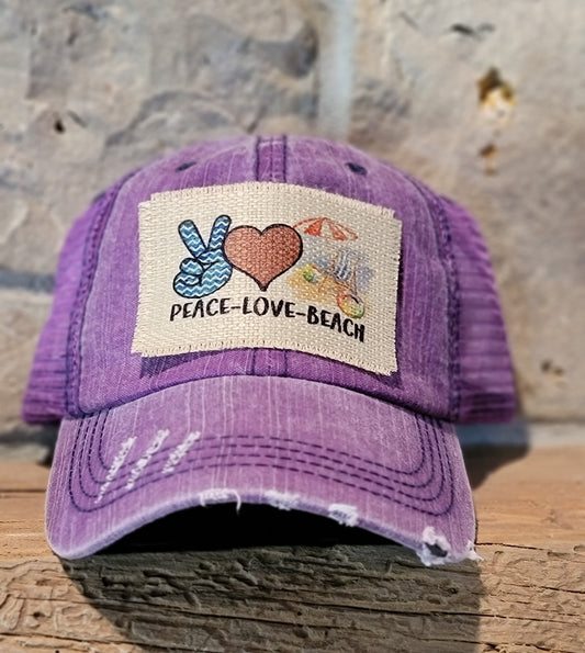 Trucker Hat - Peace-Love-Beach