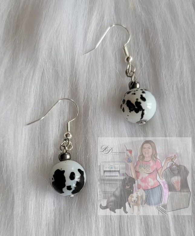 White & Black Bracelet & Earring Set