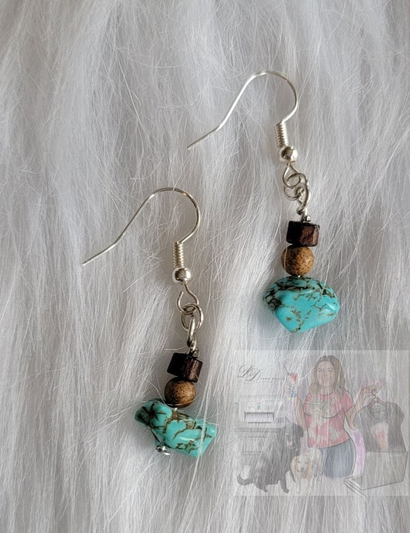 Turquoise & Jasper Bracelet & Earring Set