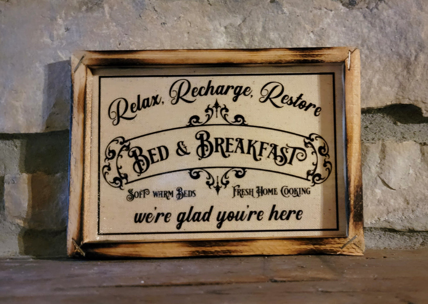 Bed & Breakfast Framed Canvas