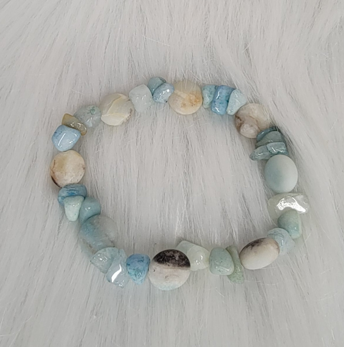 Amazonite Beaded Bracelet & Earring Set