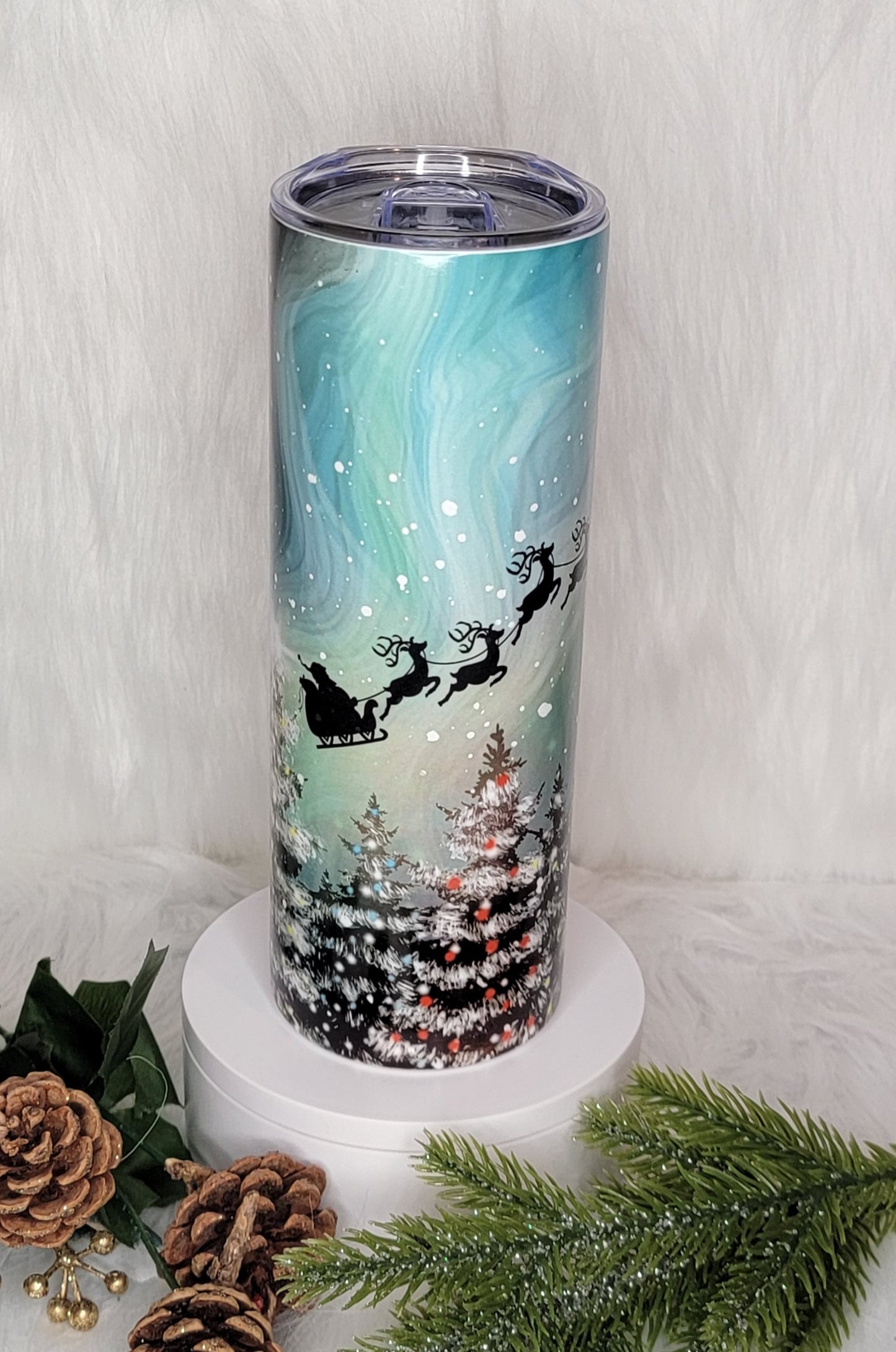 Glow in the Dark Christmas Scene 20oz Tumbler