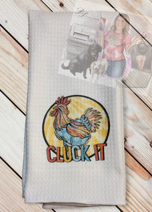 Cluck It -  Waffle Weave Dish Towel