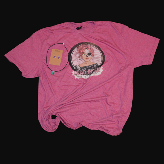 Women's "Dead Inside" Tee Shirt - Bleached