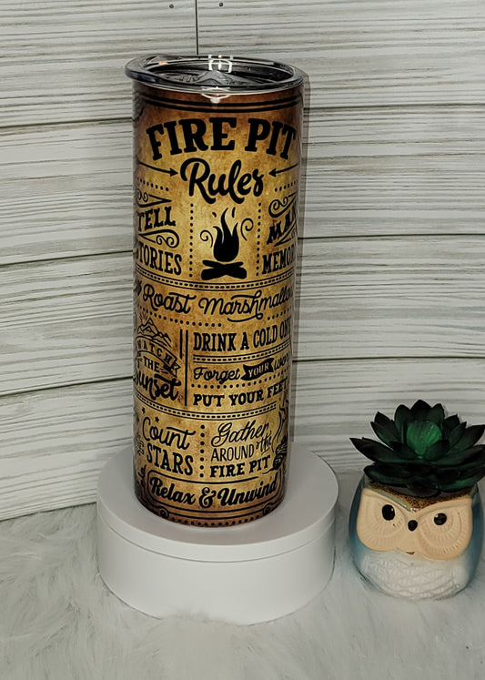 Firepit Rules 20oz Tumbler