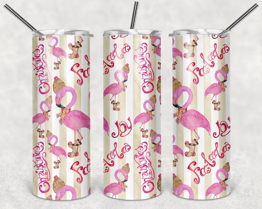 Flamingo Christmas 20oz Tumbler