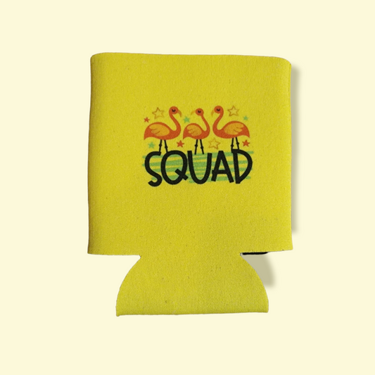 Flamingo Squad Can Cooler