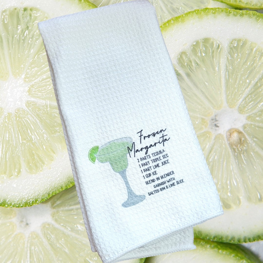 Frozen Margarita Recipe -  Waffle Weave Dish Towel