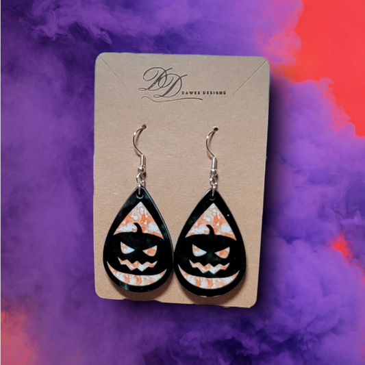 Dangle Pumpkin / Halloween Earrings