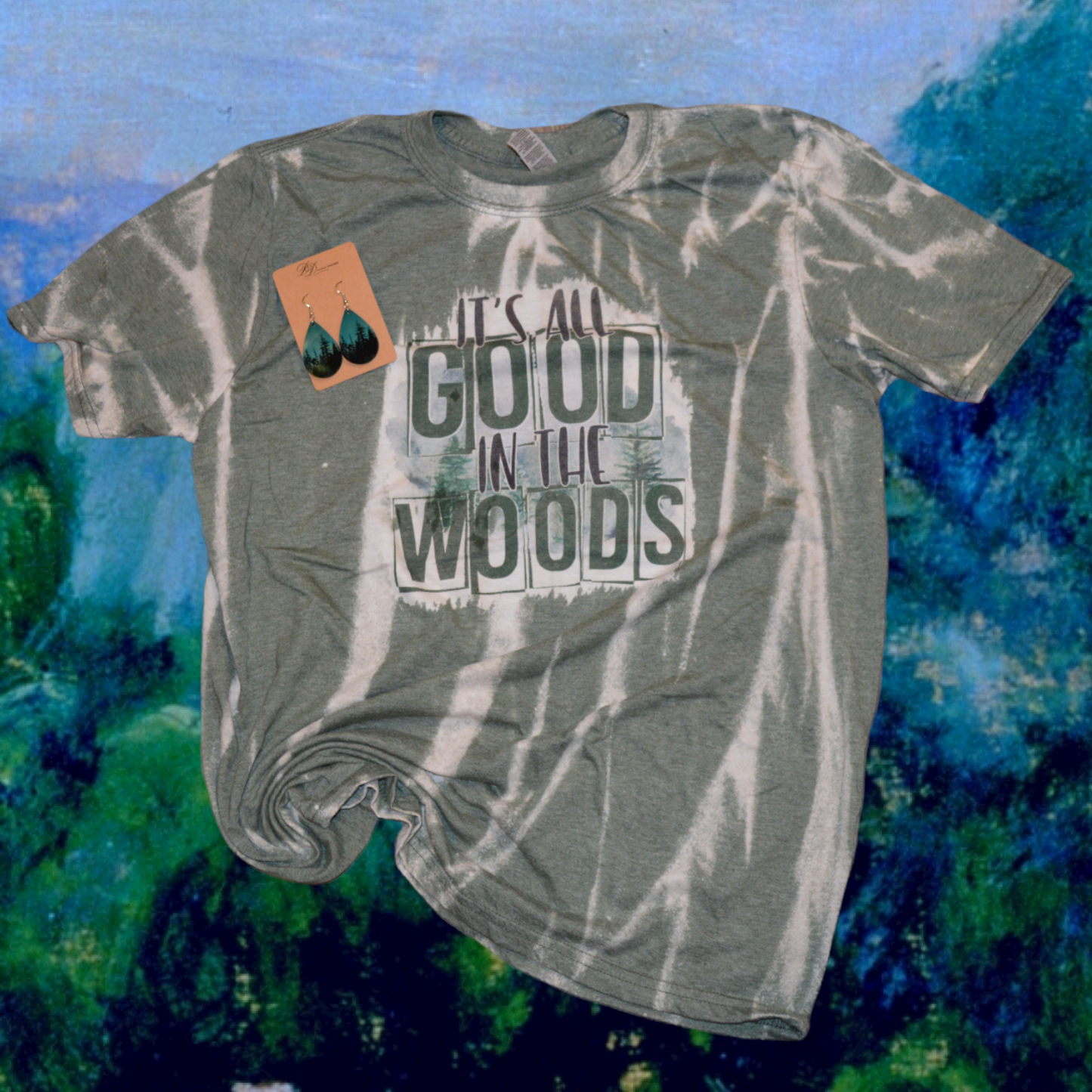 It's All Good In the Woods Tee Shirt - Bleached