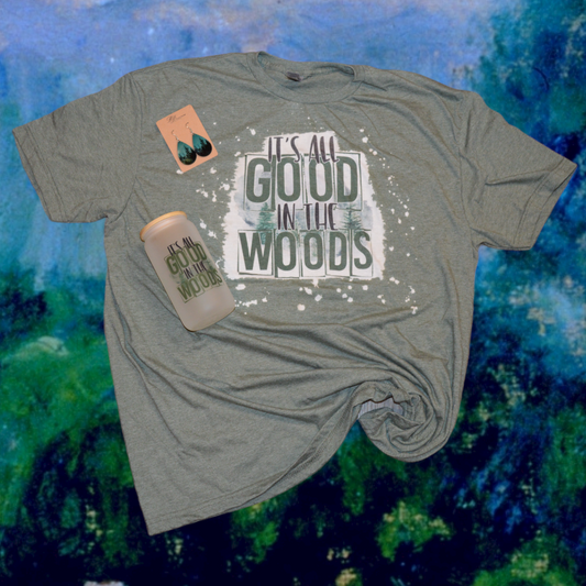 It's All Good In the Woods Tee Shirt - Bleached